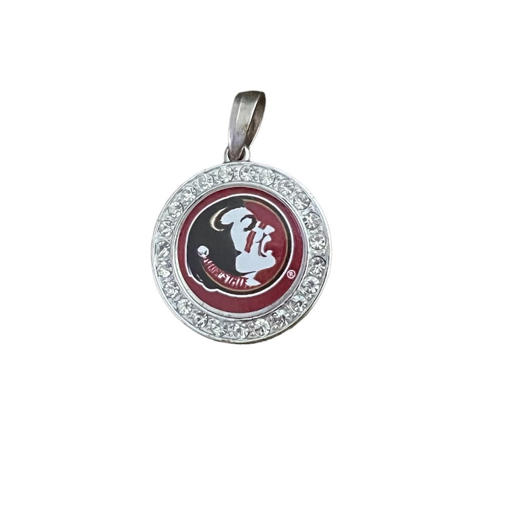 FSU / Florida State Seminoles necklace small round charm costume jewelry